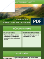 Módulo Iii: Deus Roteiro 2: Provas Da Existência de Deus