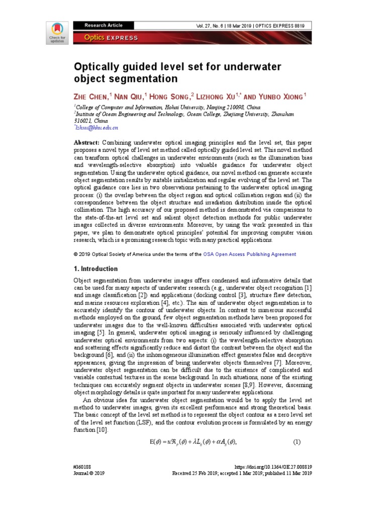 Oe 27 6 8819 PDF Image Segmentation Optics