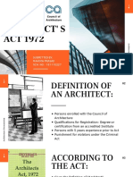 181110227 ASS.1- ARCHITECT' S ACT 1972