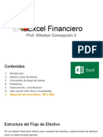 Excel Financiero: Prof. Winston Concepción V