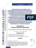 Comisión de Investigación sobre adjudicación de parques eólicos y oficinas públicas en Castilla y León