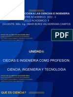 Introduccion A Las Ciencias e Ingenieria - Ciencia, Ingenieria y Tecnologia - Semana 01 - 24.09.2022