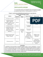 Aplicação do biofertilizante Agrobio