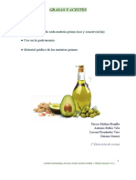 Grasas y aceites: clasificación, características y usos