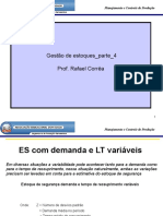 Planejamento e Controle de Produção: Estoque de Segurança com Demanda e Tempo Variáveis