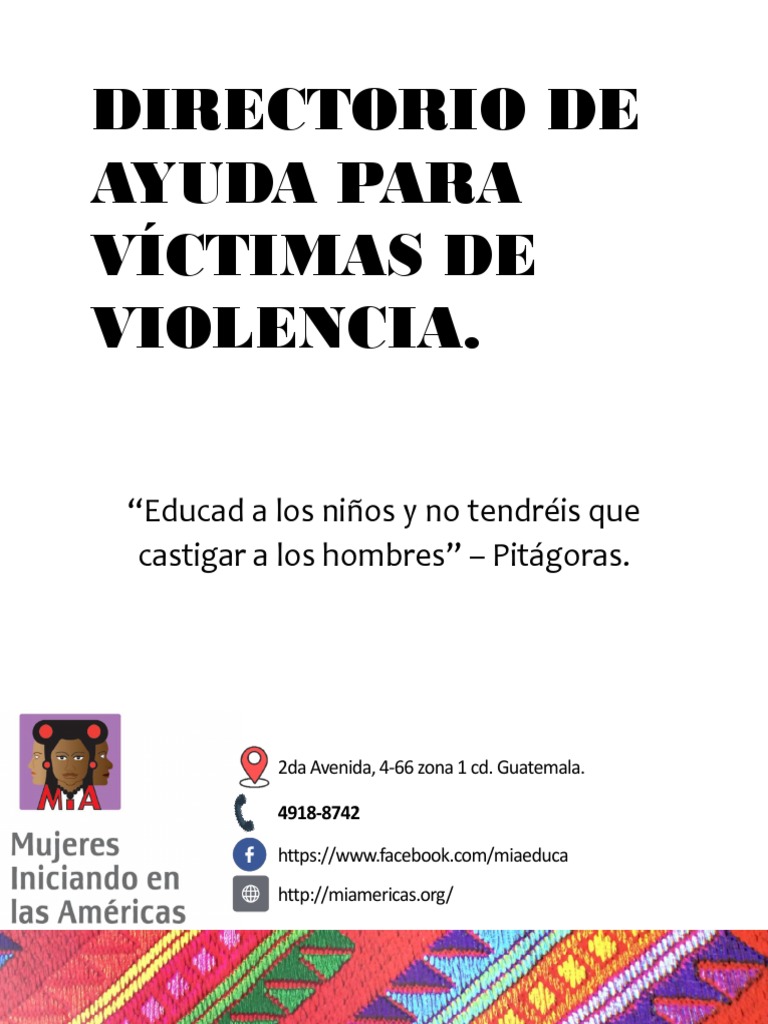 Directorio de Ayuda para Víctimas de Violencia | PDF | Violación | La ...