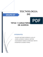 Grupo 07-Tipos y Caracteristicas de Aceros