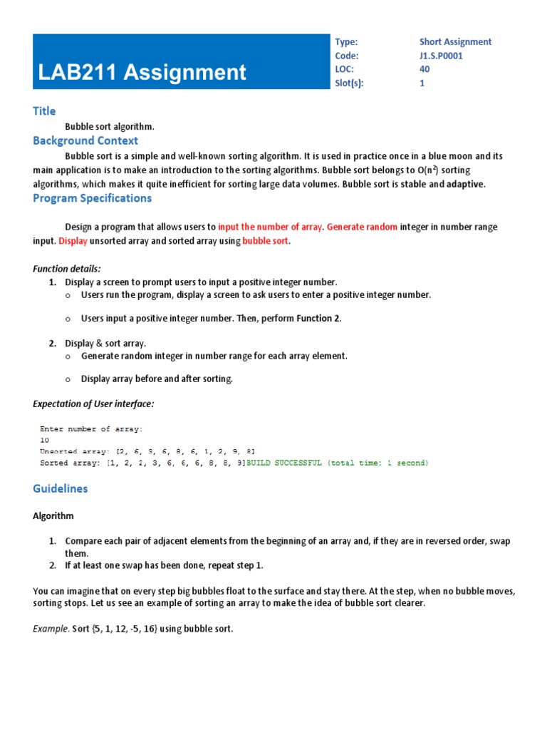 LAB211 Assignment: Title Background Context | PDF