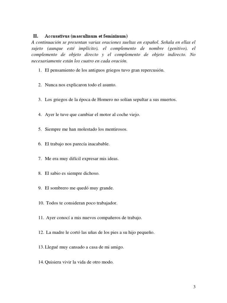 Análisis de Oraciones en Español | PDF | Artes del Lenguaje y ...