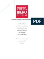 Investigación Preliminar para Proyecto de Investigación