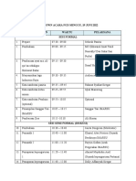 Rundown Acara FGD Minggu