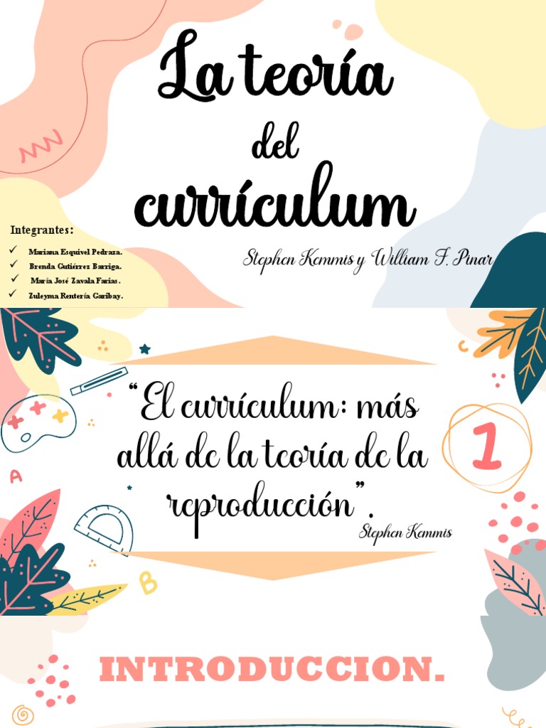 Teoría del Currículum: Kemmis y Pinar | PDF | Plan de estudios
