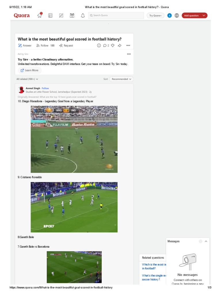 What Is The Most Beautiful Goal Scored in Football History Quora