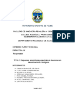 Errores estadísticos en determinaciones biológicas planctónicas