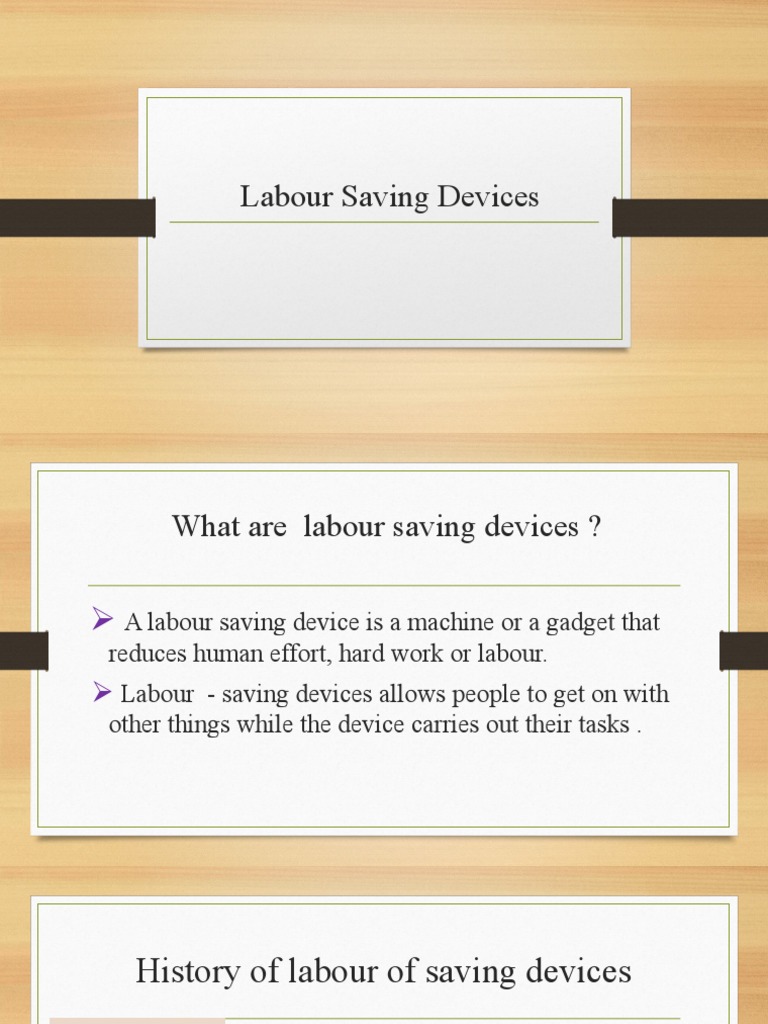Labour Saving Devices PDF