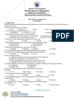 Science 10 Pre-Test