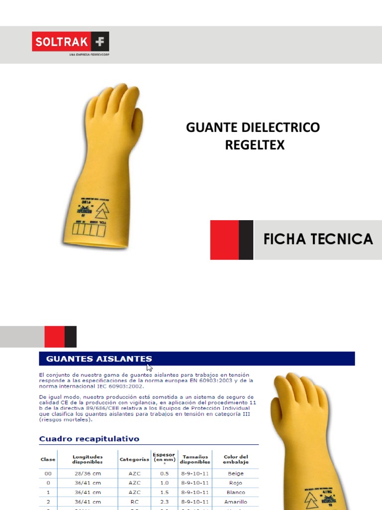 Ficha Tecnica Guantes Dielectricos 0 9 PDF