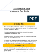 Lessons Russia Ukraine War