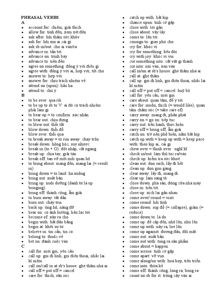 Phrasal Verbs | PDF
