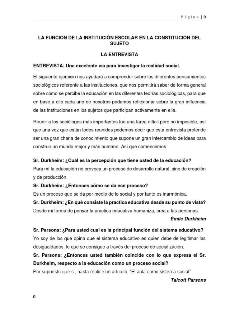 Función de la Escuela en la Educación Social | PDF | Plan de estudios ...