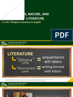 LIT 101 Week 1 The Definition Nature and Functions of Literature Updated 2021
