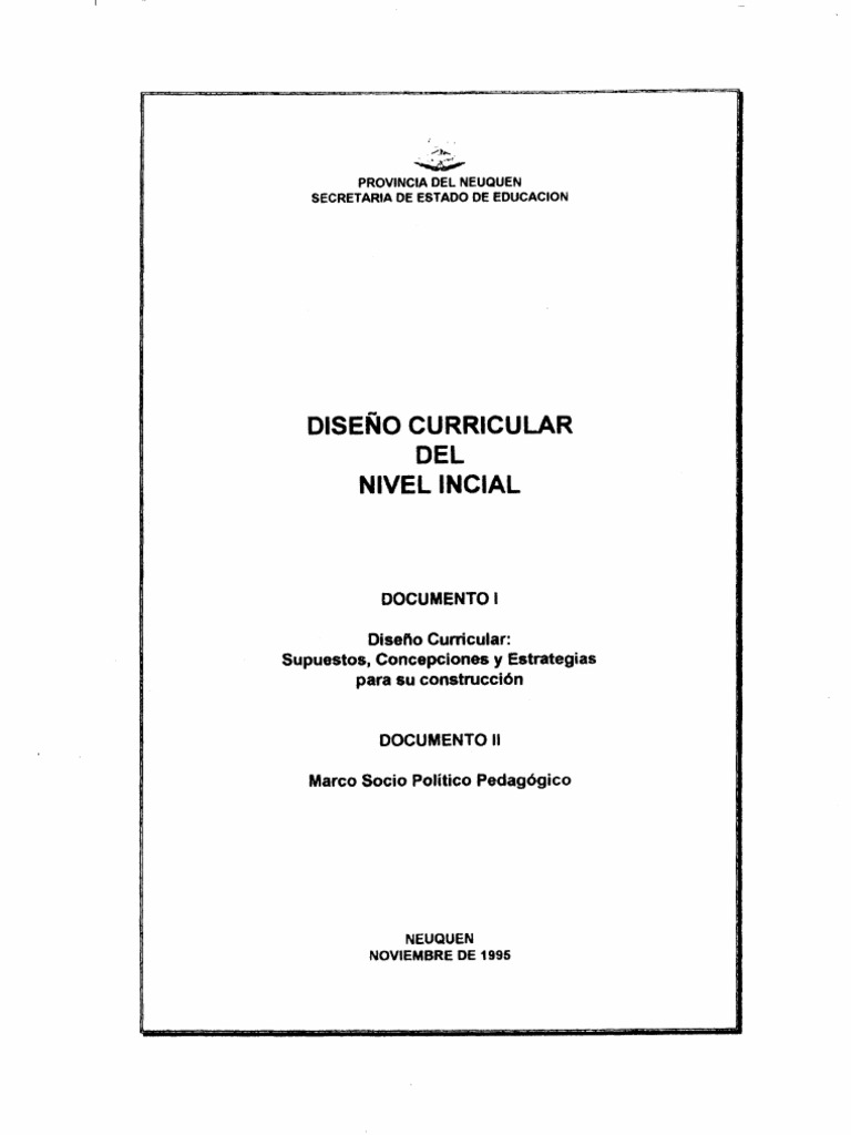 Diseno Curricular Nivel Inicial | PDF | Plan de estudios | Conocimiento