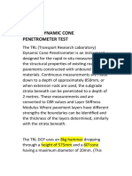 Procedure and DCP Test Apparatus