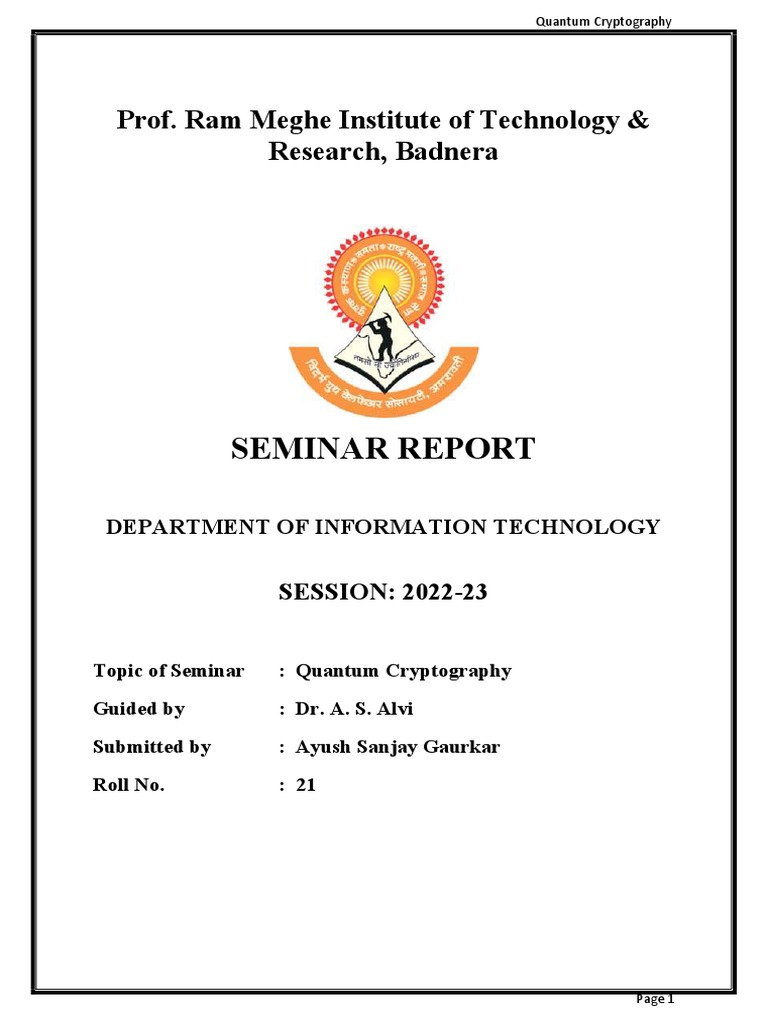 Qc Report Pdf Cryptography Encryption