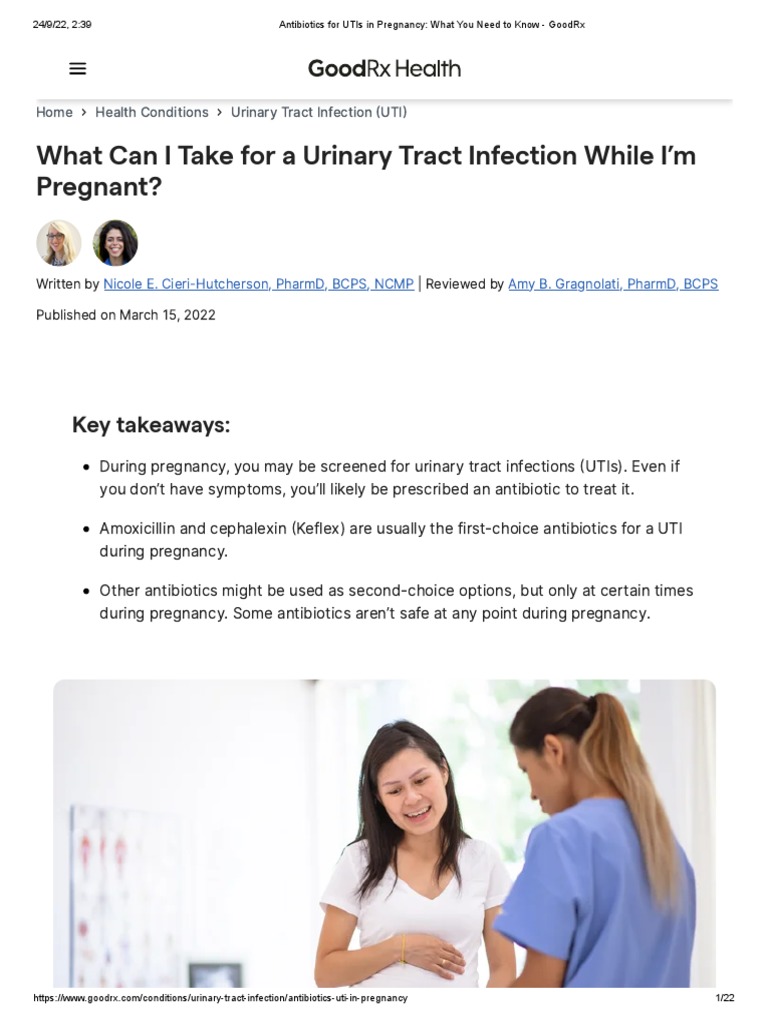 Antibiotics for UTIs in Pregnancy_ What You Need to Know GoodRx PDF