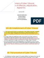 Lecture-07 Establishment of Cyber Tribunal, Investigation of Offences