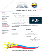 Certification Da Fe Suba