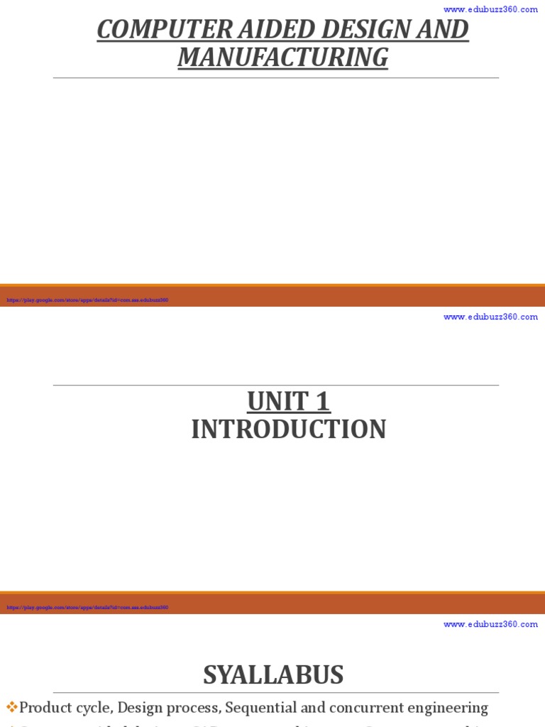 CAD and CAM Overview for Students | PDF | Coordinate System | Computer ...