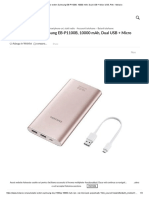 Acumulator Extern Samsung EB-P1100B, 10000 Mah, Dual USB + Micro USB, Pink - Melarox