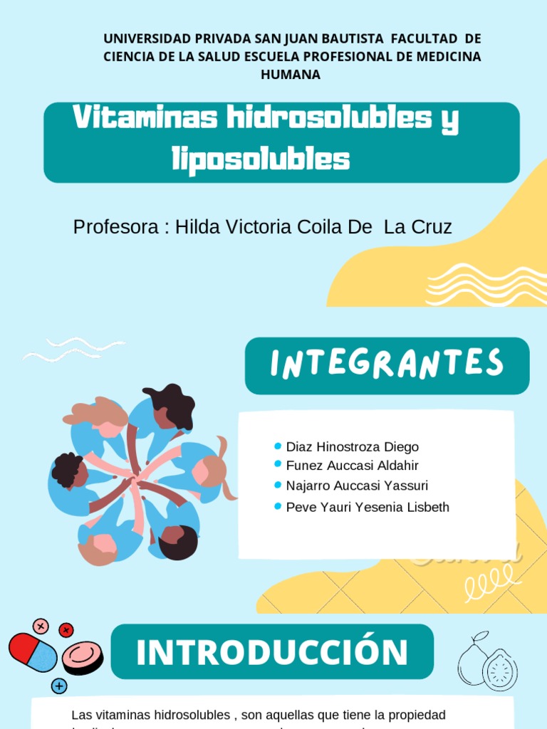 Vitaminas Hidrolosubles Y Liposolubles Pdf Vitamina Metabolismo
