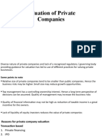 Valuation of Private Companies