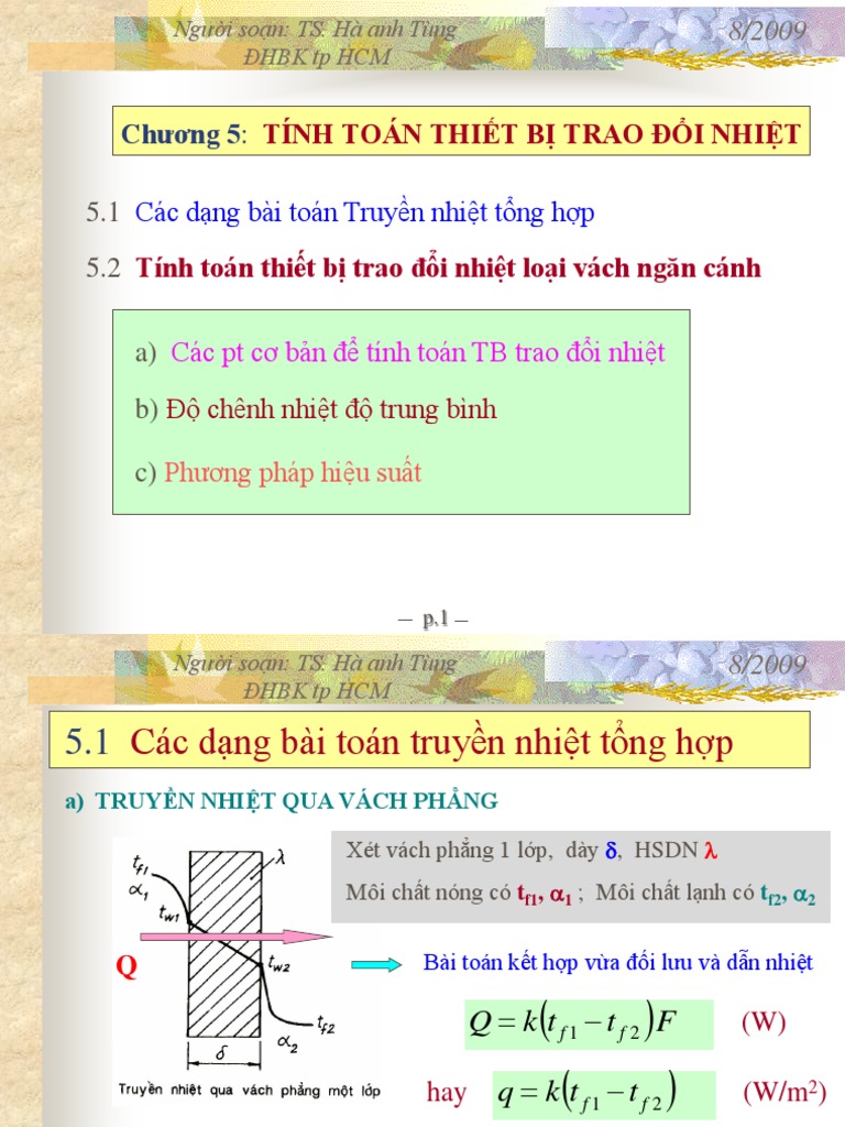 Truyen Nhiet - Bai 7 - Truyen Nhiet Va Tinh Toan TB Nhiet | PDF