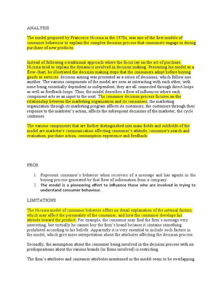 ANALYSIS | PDF | Consumer Behaviour | Behavior
