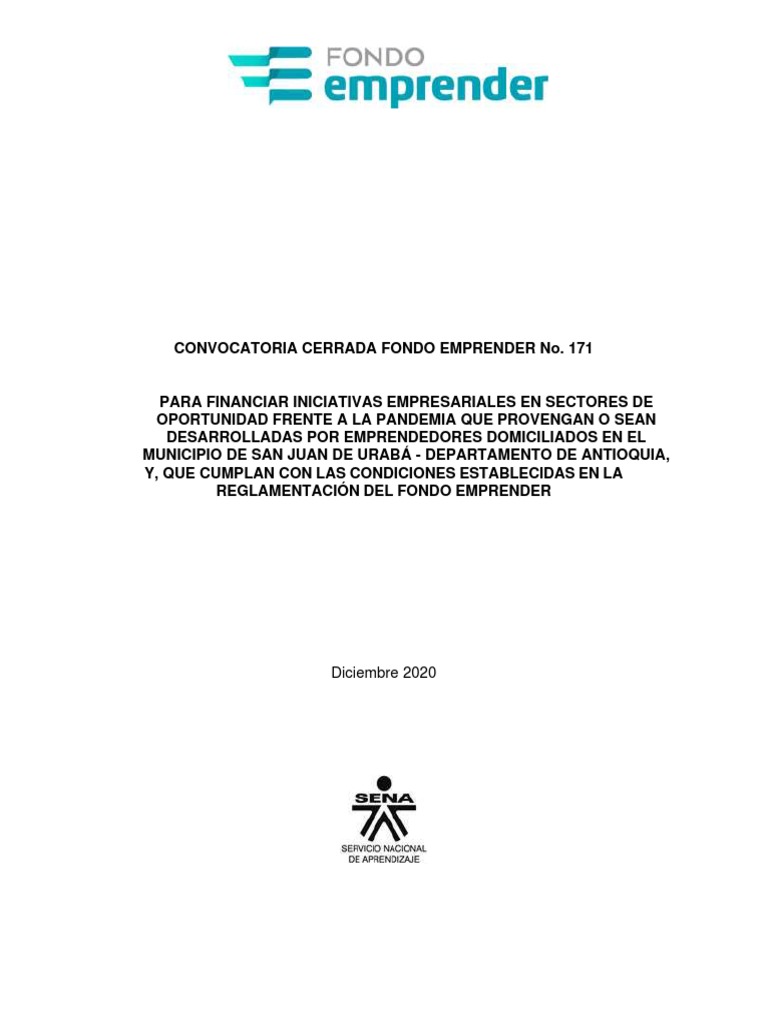 Fondo Emprender San Juan de Uraba | PDF | Agricultura | Iniciativa ...