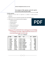 Practical-5 SQL Operators