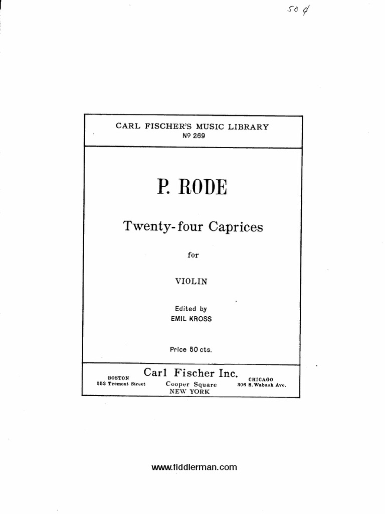Rode 24 Caprices Preface and Basic Exercises PDF