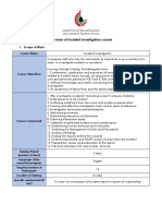 Provision of Incident Investigation Course