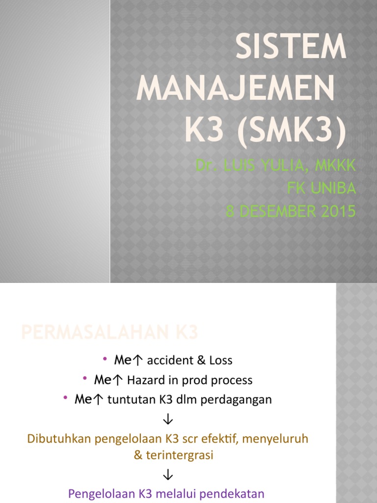Penerapan Sistem Manajemen K3 | PDF