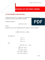 MODULE 6 - Linear Equations of The First Order