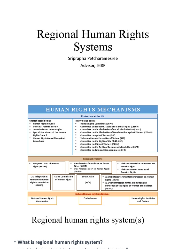 Overview of Regional Human Rights Systems | PDF | European Convention ...