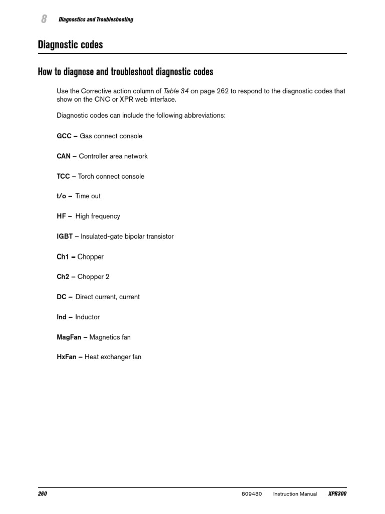 XPR300 Diagnostic Codes Guide | PDF | Switch | Electrical Engineering