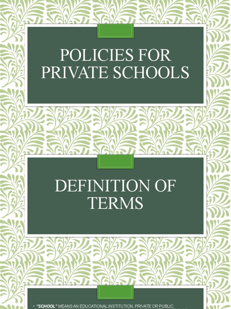 Private School Policies and Enrollment Rules | PDF | Schools ...