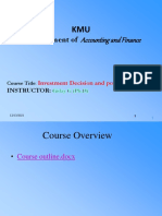 KMU Dept Investment Course Overview