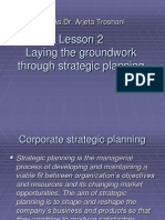 Lesson 2 Laying The Groundwork Through Strategic Planning: Prof - As.Dr. Arjeta Troshani