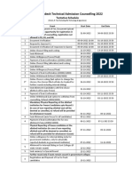 Uttar Pradesh Technical Admission Counselling 2022: Tentative Schedule