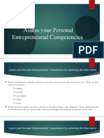 Assess Your Personal Entrepreneurial Competencies